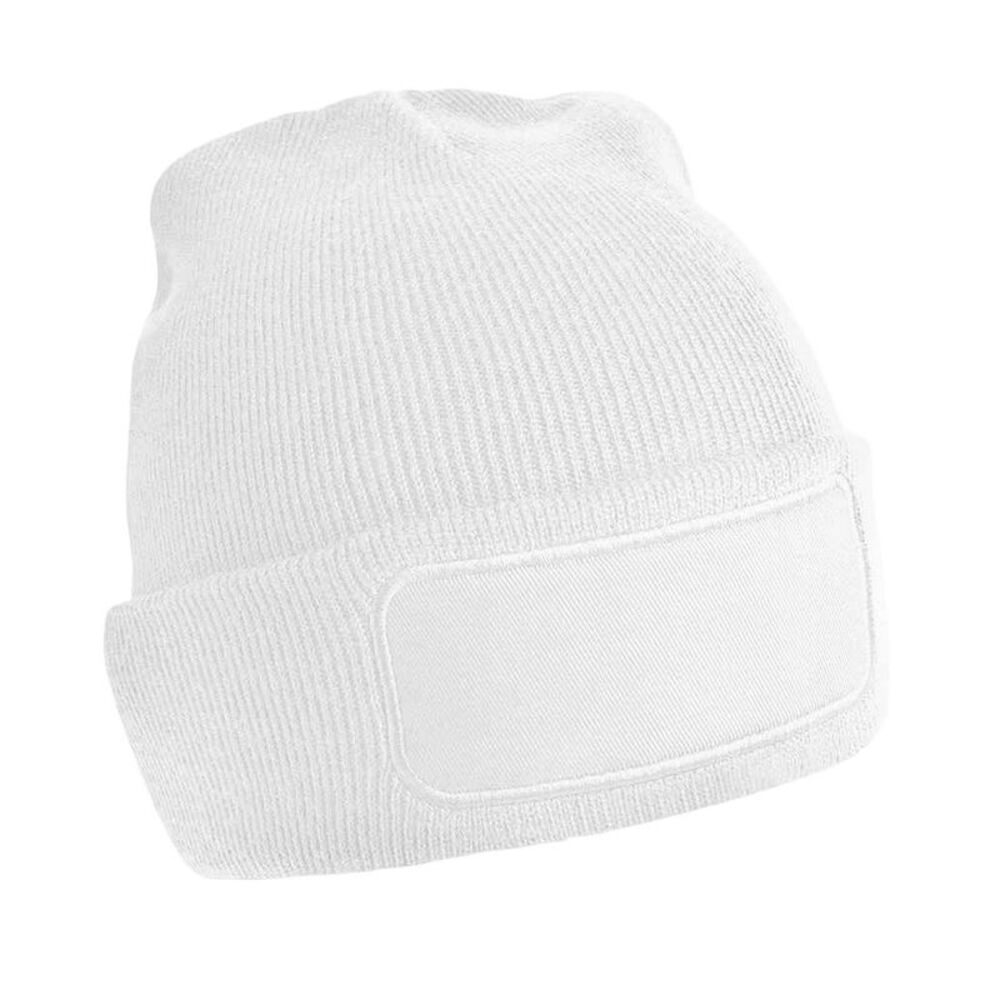 Beechfield Unisex Adult Patch Beanie / White